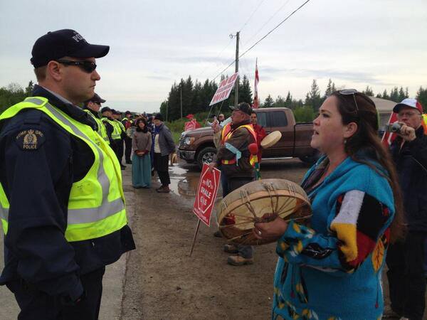 shale gas protest drum