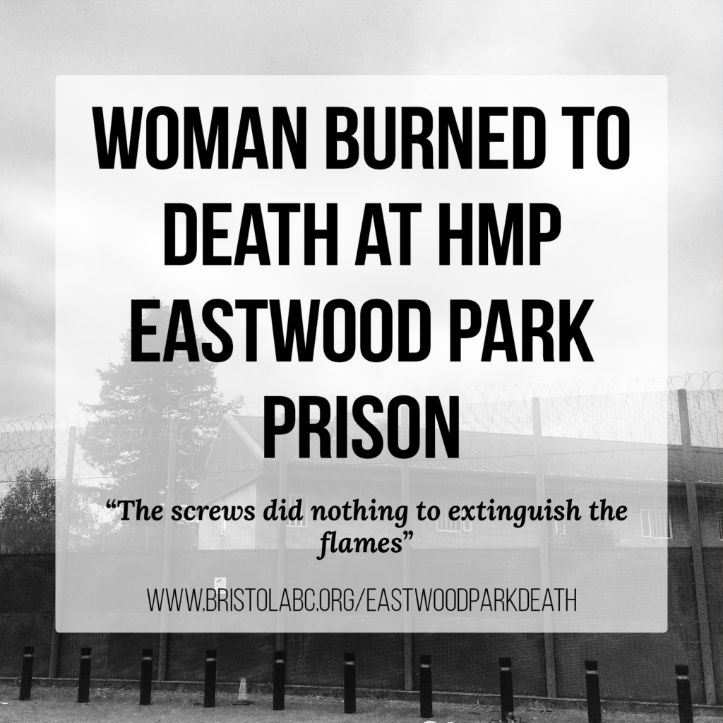 Another death at HMP Eastwood Park Bristol Anarchist Black Cross